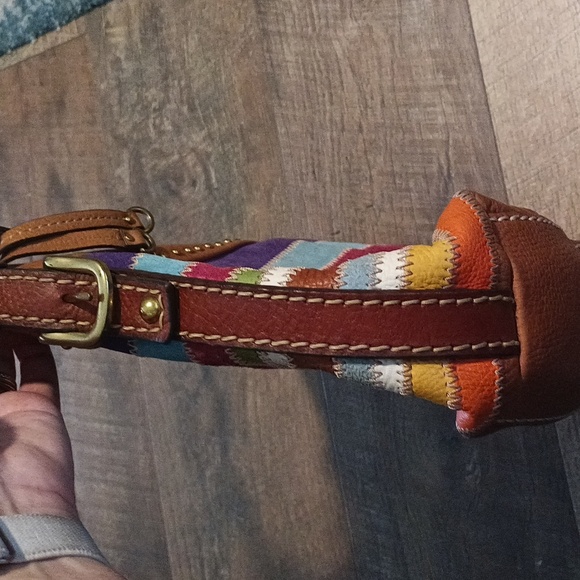 Fossil leather multi color 🎒 bag. Authentic - Picture 7 of 11